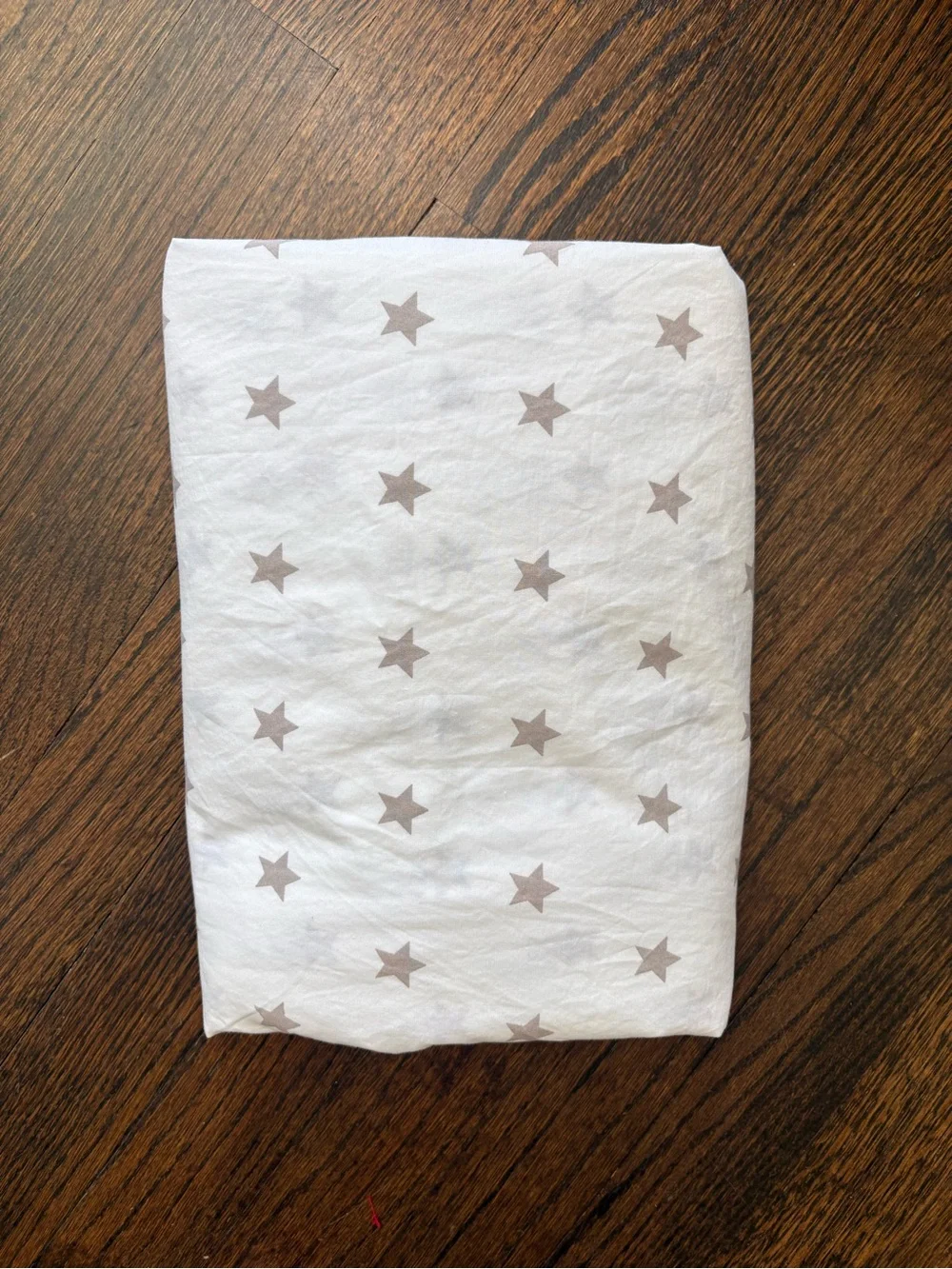 Pottery Barn Kids White Twin Flat Sheet with Gray Star Print
